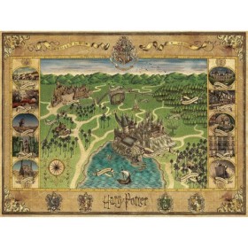 Puzzle Harta Hogwarts, 1500 Piese Ravensburger - 1